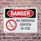 Signmission No Smoking Oxygen In Use Danger Sign, Plastic, 10in W x 7in L, 2PK OS-2PACK-DS-P-710-L-1487 - alternate 2